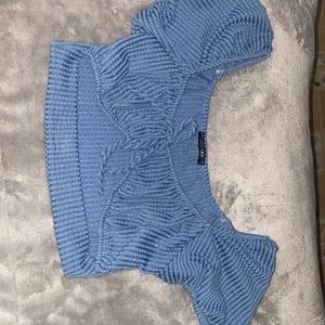 Blue Crop Top